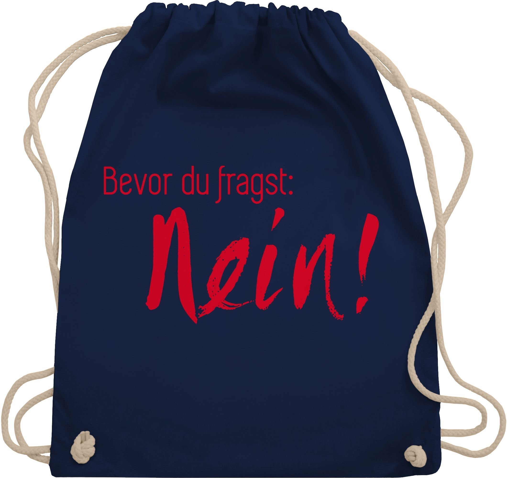 Lustiger Turnbeutel Mit Pinguin-Spruch - 'Bevor Du Fragst: Nö' Geschenkidee